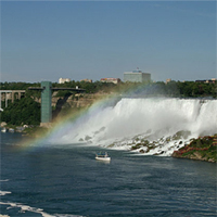 Regenbogen-Fragment an den Niagara-Fällen
